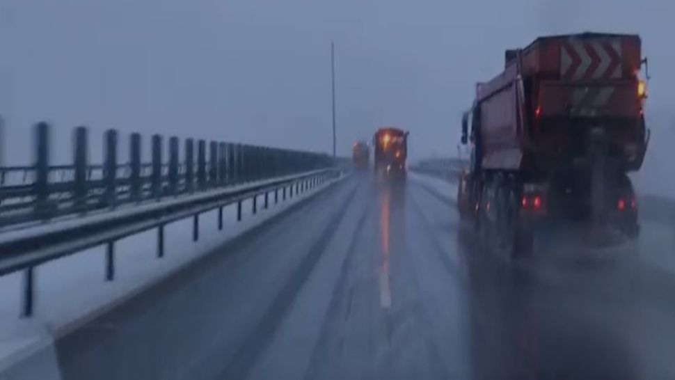 Viscol pe Autostrada Sibiu – Deva. Trafic îngreunat