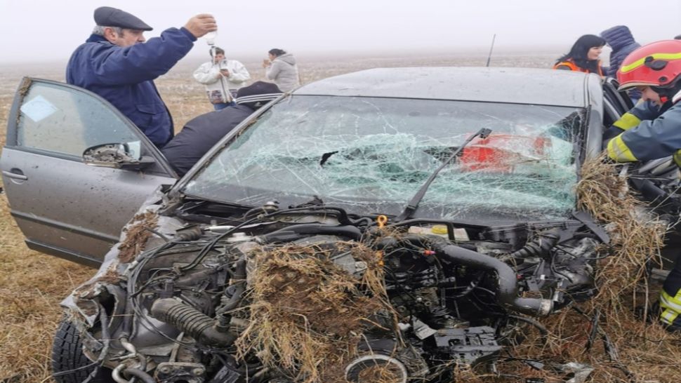 Accident grav, în Timiș: o victimă, după un impact violent