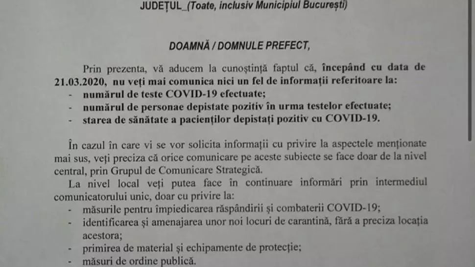 Alte 19 cadre medicale confirmate cu COVID-19 la Spitalul Militar Focșani