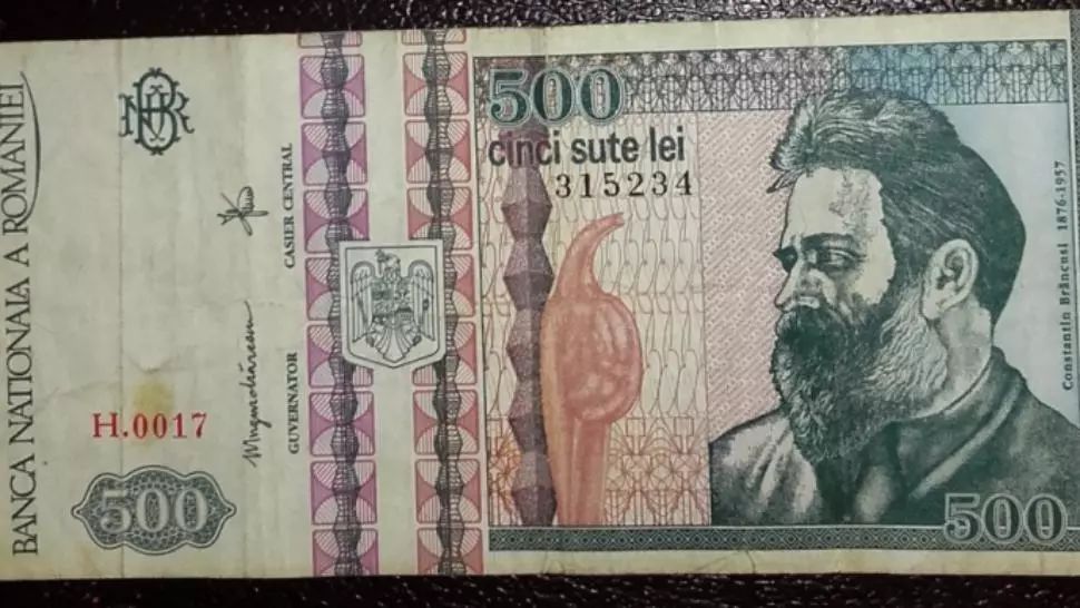 Mai ai pe acasă bancnote de 500 de lei cu Brâncuşi? Iată cât valorează acum!