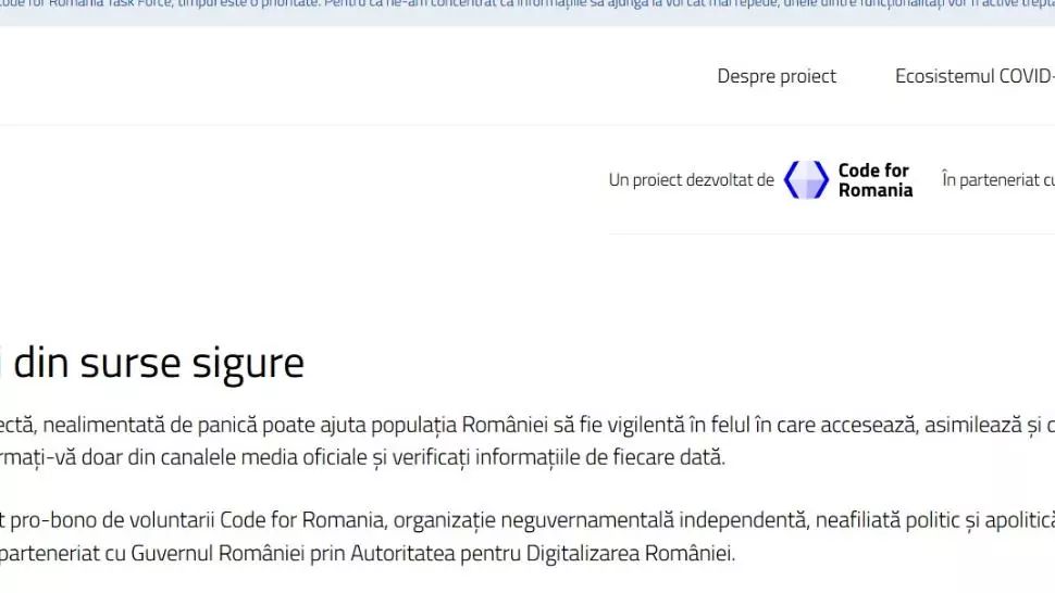  Guvernul a lansat un site cu informații oficiale despre coronavirus: stirioficiale.ro 