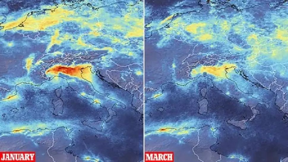 Mai puțină poluare atmosferică  în Italia după intrarea în carantină