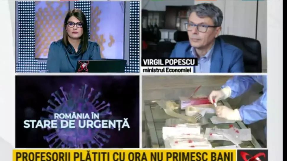 Virgil Popescu, la Realitatea PLUS: „Aproximativ 800.000 de contracte suspendate, până ieri ”