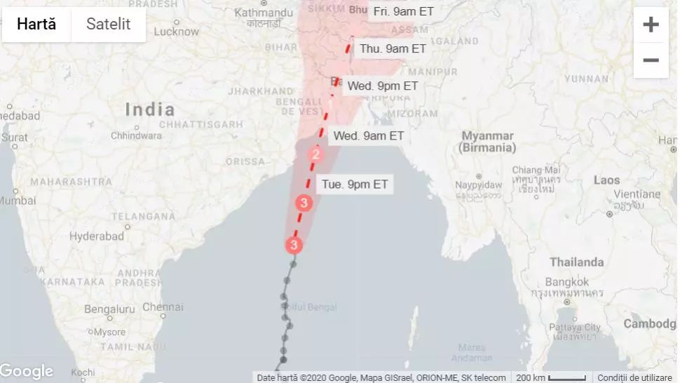 India și Bangladesh se pregătesc să facă față celei mai puternice furtuni înregistrate vreodată în Golful Bengal