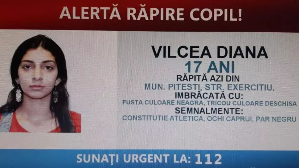 Alertă națională. Adolescentă răpită la Pitești, căutată în toată țara