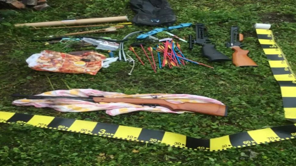 Arme de foc, arbalete, muniţii şi săgeţi descoperite în urma unor percheziţii în judeţele Harghita şi Mureş
