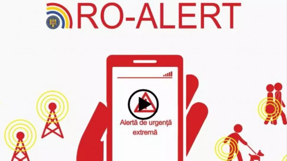 Mesaj RO-ALERT pentru populație: ALERTĂ EXTREMĂ! 