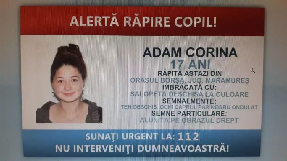 UPDATE Adolescenta răpită din Borșa a fost găsită în județul Arad