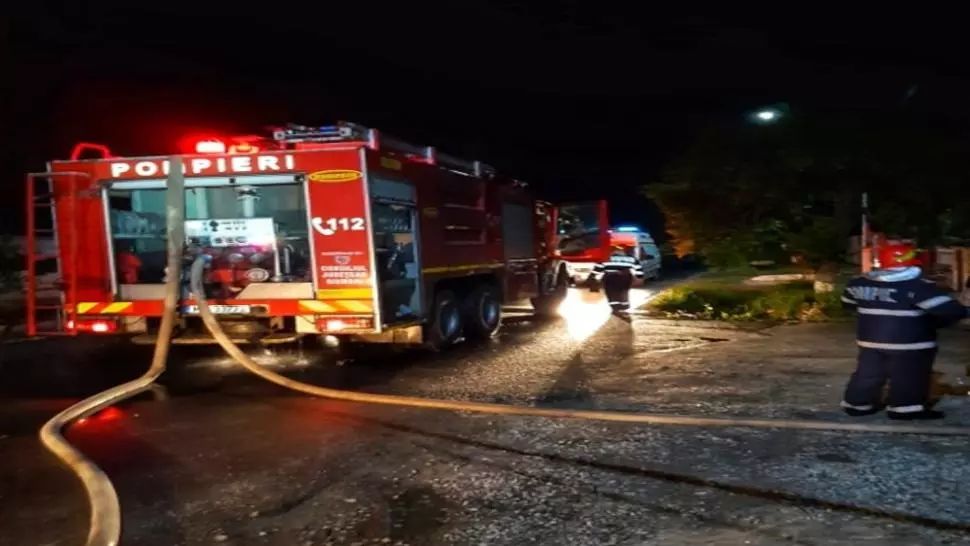 Giurgiu: Incendiu izbucnit de la o butelie montată la un boiler instant