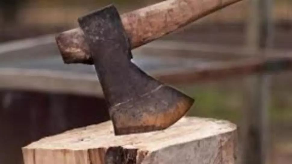 Scene șocante, în Reșița: un bărbat și-a amenințat mama cu toporul