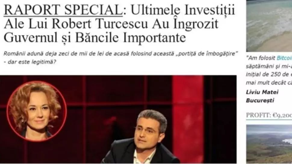 Fake news: Robert Turcescu, prezentat drept un milionar al criptomonedelor