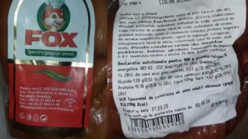 Alertă alimentară, este vizat un tip de CIOLAN AFUMAT distribuit în magazinele Carrefour 