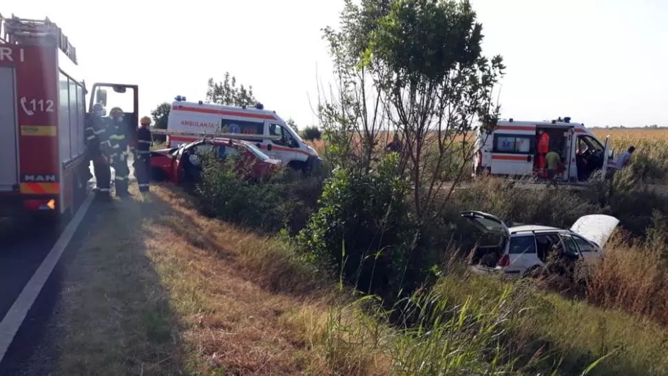 Accident cu patru victime la ieșire din Găești