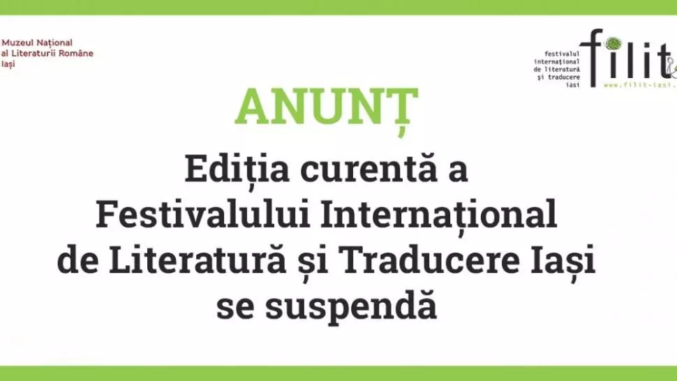 Festivalul Internațional de Literatură și Traduceri Iași se suspendă! Focar COVID la Muzeul Național al Literaturii Române Iași
