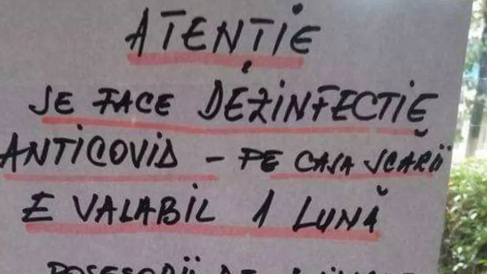 Haz de necaz despre COVID. Anunțul lipit în scara unui bloc care stârnește hohote de râs 