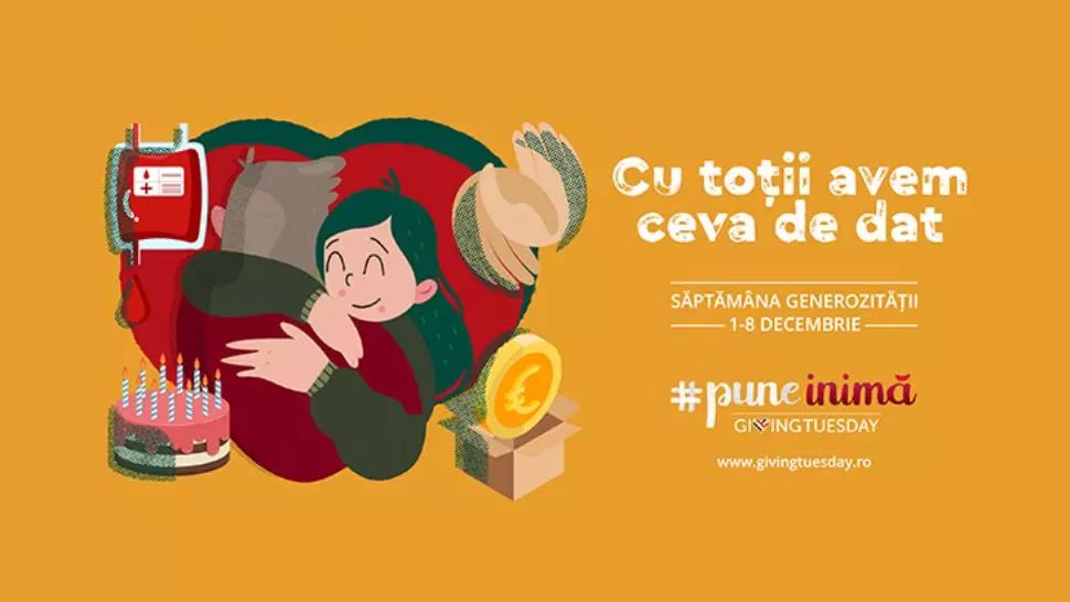 Giving Tuesday - cu toții avem ceva de dăruit. Săptămâna generozității: cât de mare poate fi un gest mic?