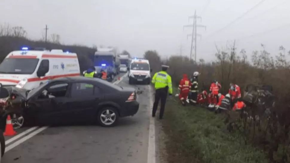 Accident grav, în jud. Vaslui: doi morți, după un impact devastator