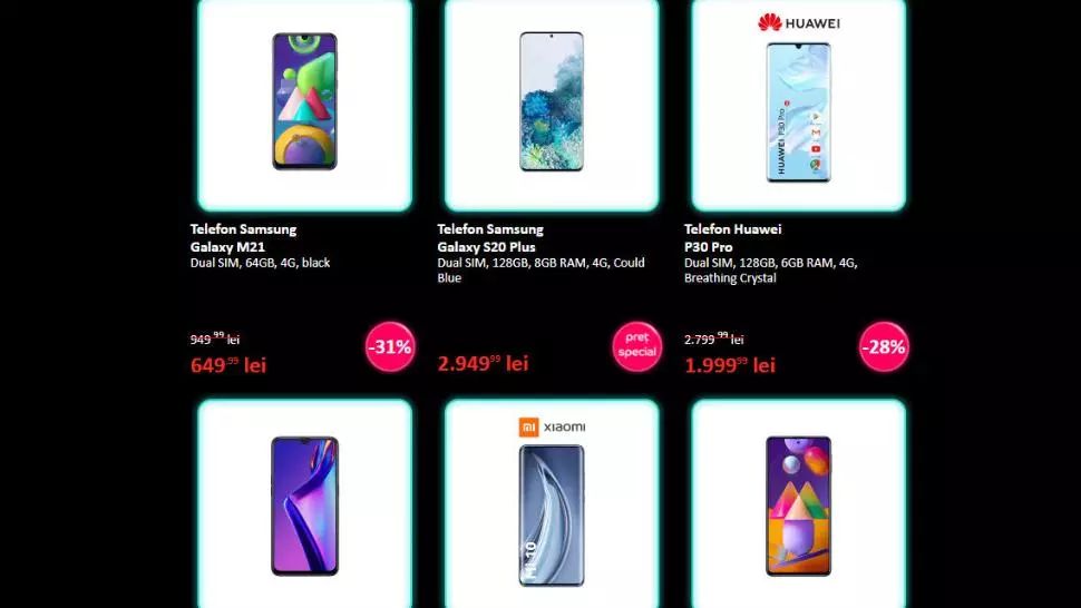 eMAG Black Friday - telefoane. Top 8 prețuri-șoc 