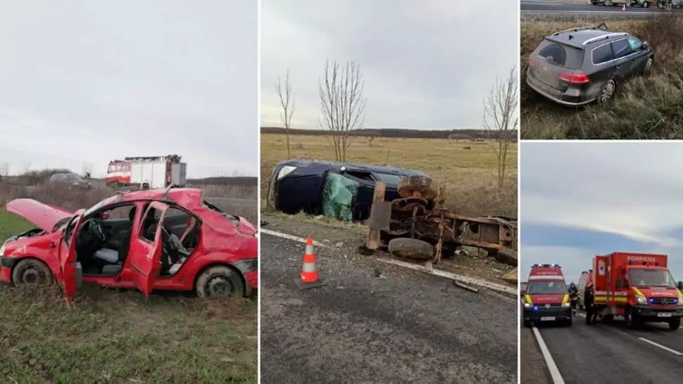 Accident grav pe centura orașului Caracal. Cinci persoane au fost rănite
