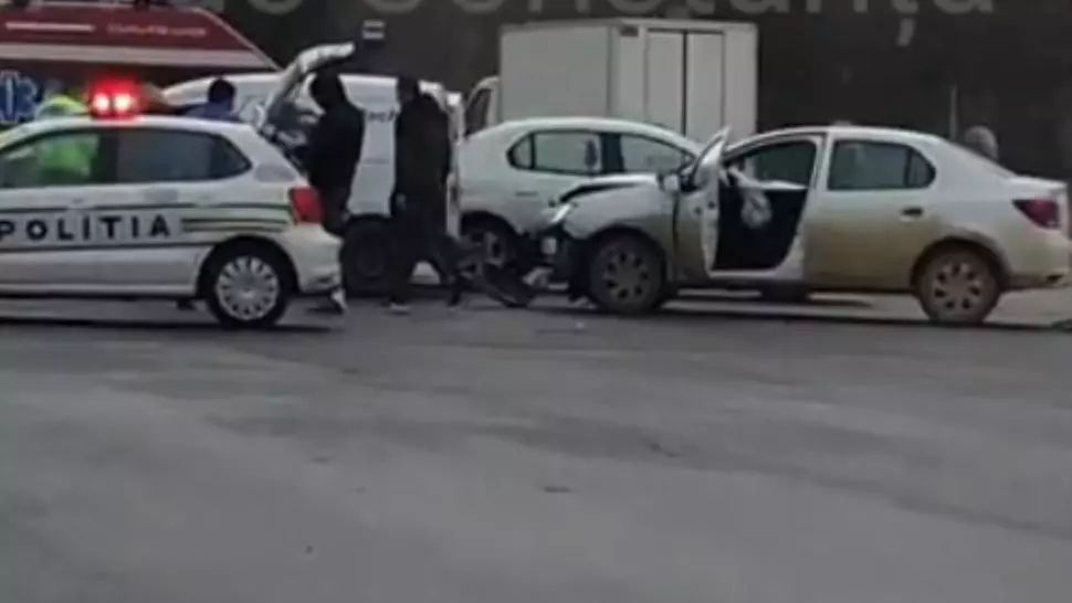 VIDEO Carambol rutier spectaculos la Constanța