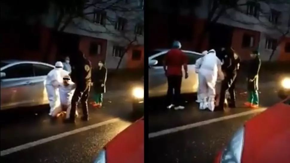 VIDEO | Un pacient cu Covid-19 a fugit din spital, dar a fost prins de medici pe stradă