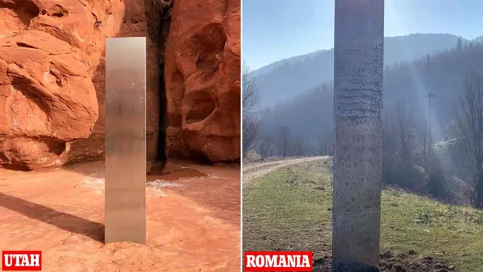 VIDEO Epopeea „misteriosului monolit”. De data aceasta a apărut în Canada. Prin câte țări s-a mai „plimbat” ciudatul obiect metalic