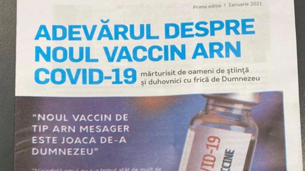 "Misionar" antivaccinist, reținut în timp ce distribuia broșuri pe străzile din Focșani