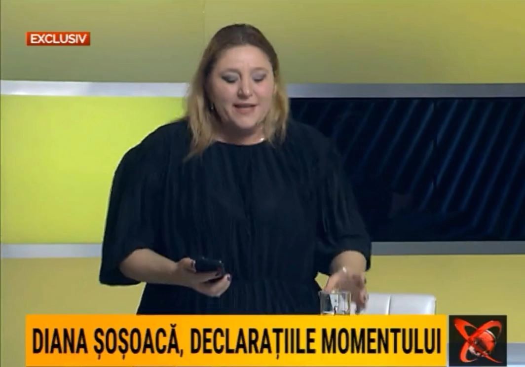 VIDEO Senatoarea Diana Șoșoacă a plecat dintr-o emisiune Realitatea PLUS, după un schimb dur de replici cu jurnalistul Grigore Cartianu