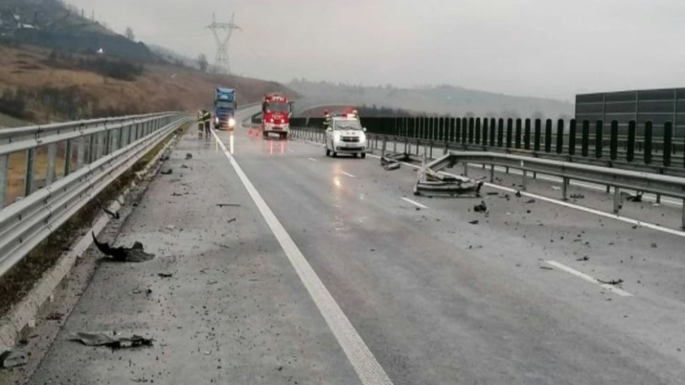  Accident rutier pe A1: Cinci mașini avariate. Se circulă doar pe o singură bandă
