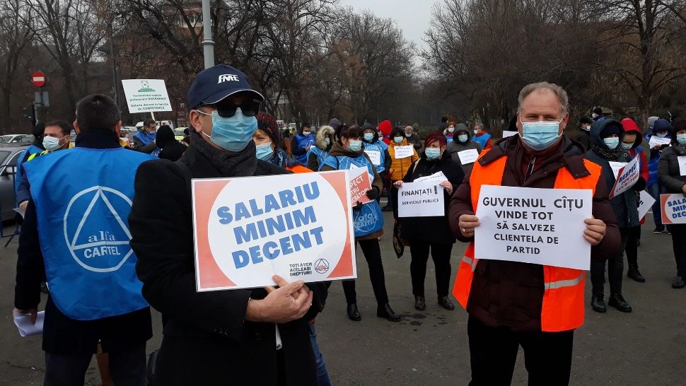 Cartel Alfa protestează din nou în fața Guvernului. Care sunt solicitările sindicaliștilor