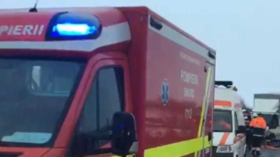 Acccident cu 6 victime, trafic restricționat între Brașov și Râșnov
