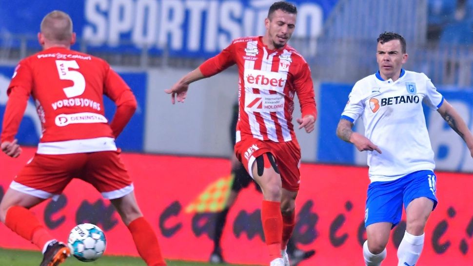 VIDEO | Craiova, victorie muncită cu UTA Arad. Dan Nistor a deschis scorul, iar Alexandru Tudorie a închis tabela