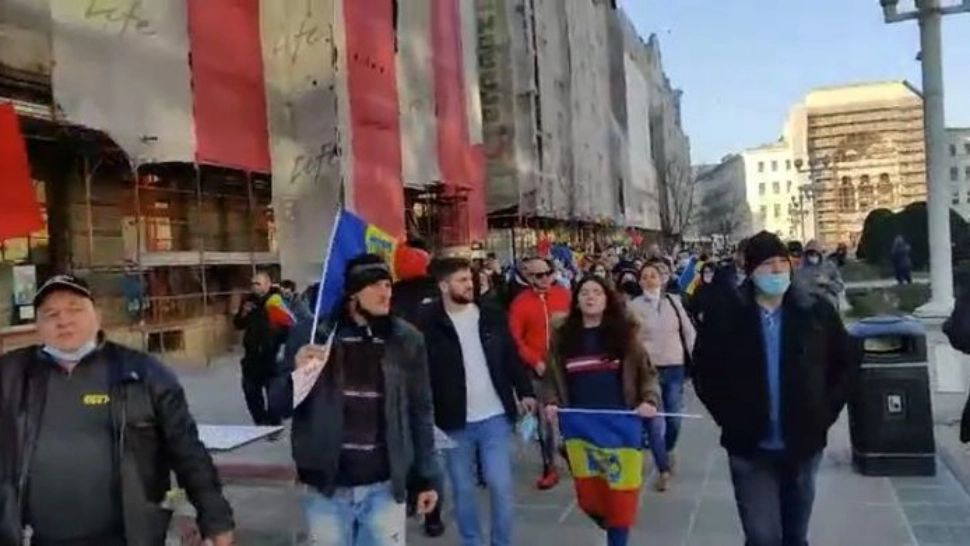 Protest la Timișoara, înainte de carantinarea orașului