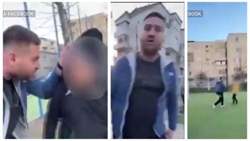 Imagini șocante - Copii bătuți de un bărbat, într-un parc din Drobeta Turnu Severin