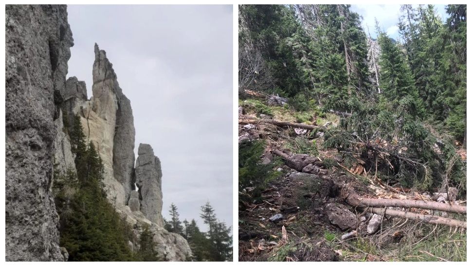 Încă un monument natural din România s-a prăbușit. Avertizare pentru turiștii din Masivul Ceahlău
