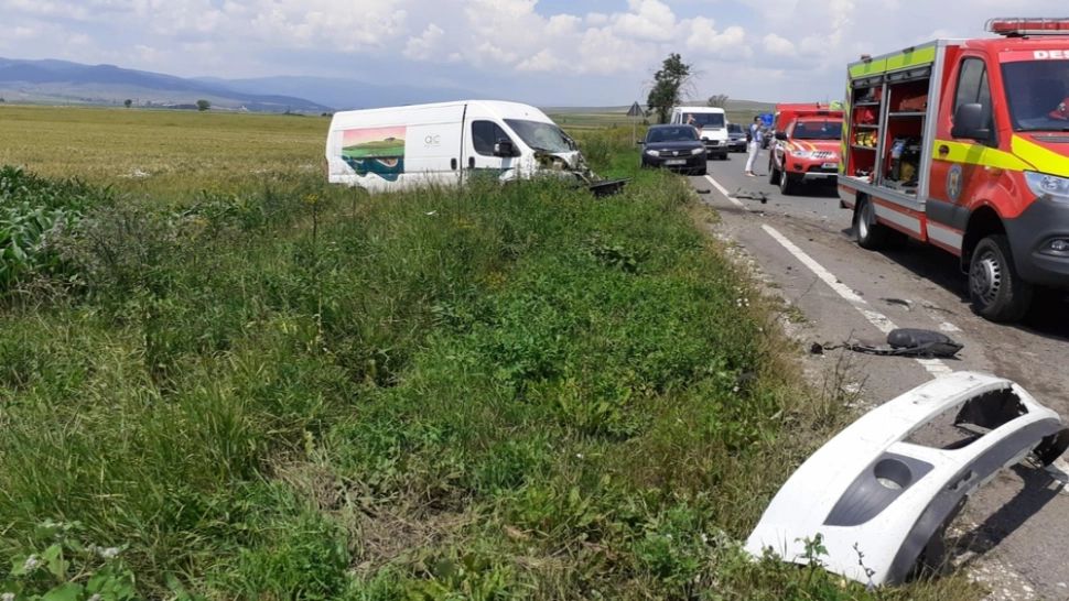 FOTO Un mort și un rănit, într-un GRAV accident de circulație în județul Harghita - Imaginile, IMPRESIONANTE