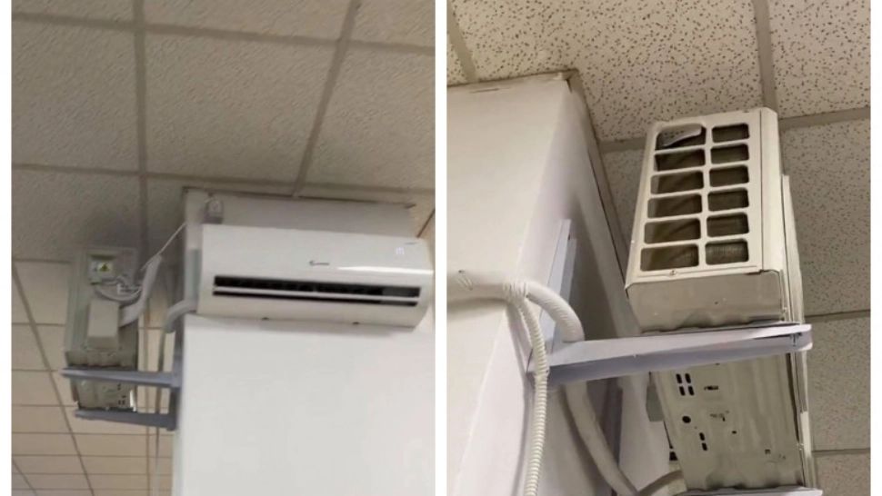 Situație RIDICOLĂ în Gara de Nord. Aparatele de aer condiționat, montate cu ambele unități la interior