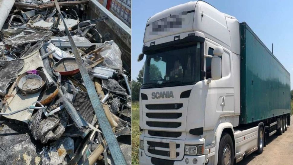 Cantitate URIAȘĂ de deșeuri din aluminiu din Italia, oprite la PTF Giurgiu