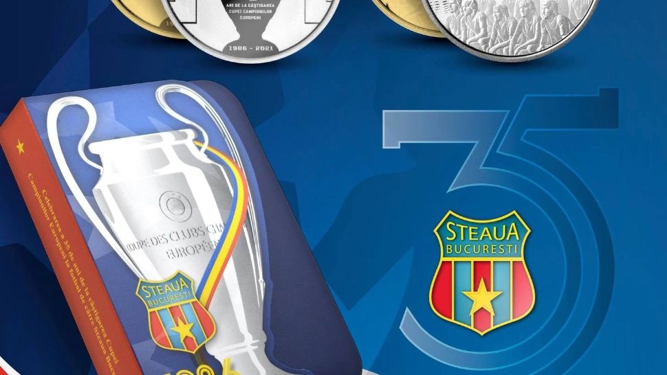 Monetăria Statului lansează o monedă pentru a marca aniversarea a 35 de ani de la câştigarea Cupei Campionilor Europeni. Cât costă și cum arată