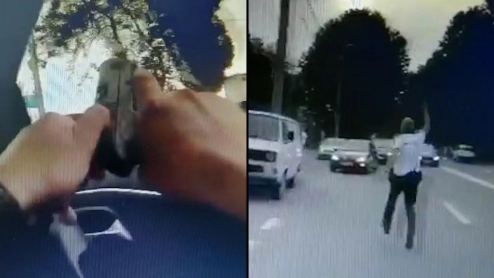VIDEO Urmărire ca în filme pe străzile Constanței. Polițiștii au tras focuri de armă pentru prinderea unui șofer drogat