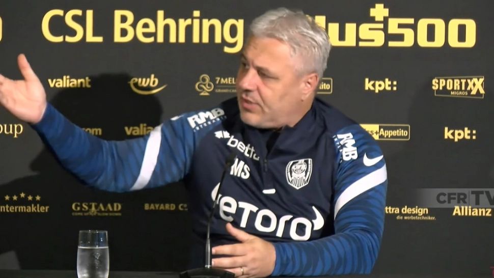 Marius Şumudică, tras la răspundere pentru jocul prestat de CFR cu Young Boys Berna