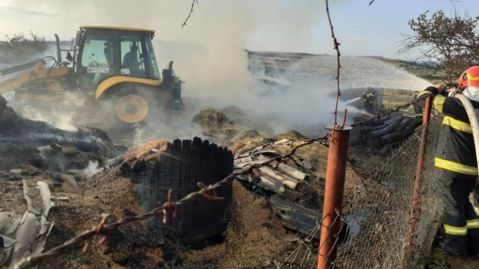 FOTO Incendiu violent, în județul Bihor: 2 victime cu arsuri grave. Case și animale MISTUITE de flăcările puternice