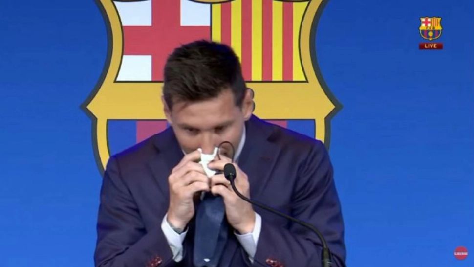 Messi, în lacrimi la ultima conferință de presă de la Barcelona: "După 21 de ani, plec cu soția mea și cei trei copii. Vom reveni, aici e casa noastră"