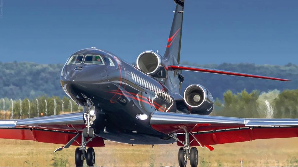  Klaus Iohannis a zburat la New York cu un avion privat de tip Dassault Falcon 8X - FOTO