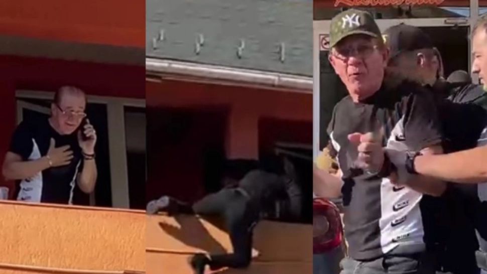 VIDEO | Incident șocant în Baia Mare. Un bărbat a amenințat că se aruncă de la balconul unei pensiuni