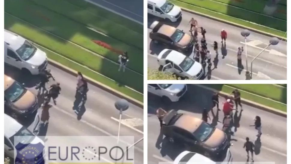 VIDEO - Bătaie cu crose de golf, în traficul din Rahova 