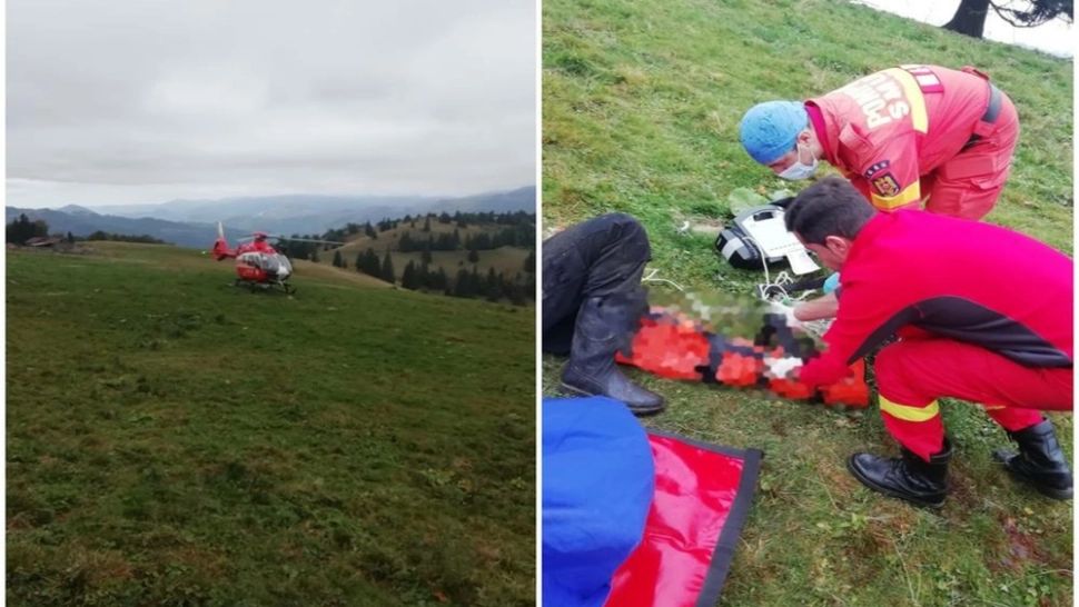 Bărbat rănit cu drujba, în Bistrița-Năsăud. A fost solicitat elicopterul SMURD