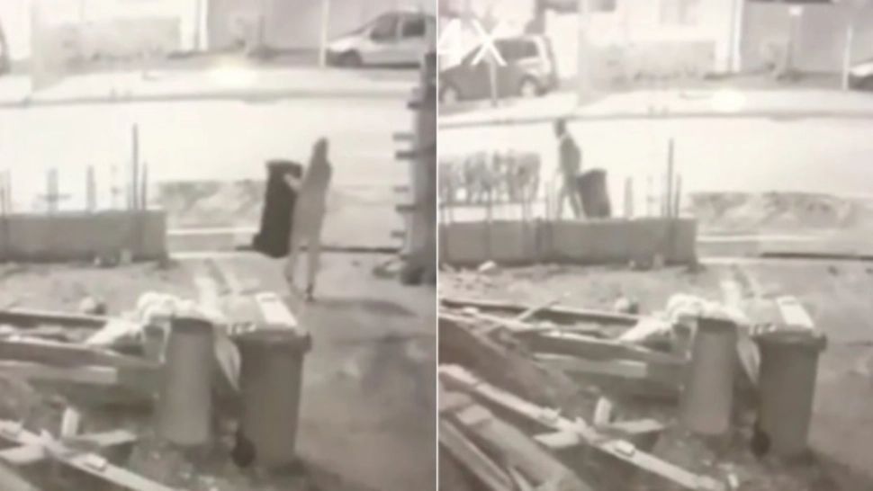 VIDEO | Hoț surprins când fură pubele, cu tot cu gunoi, în Baia Mare. Proprietarul oferă 500 de lei recompensă