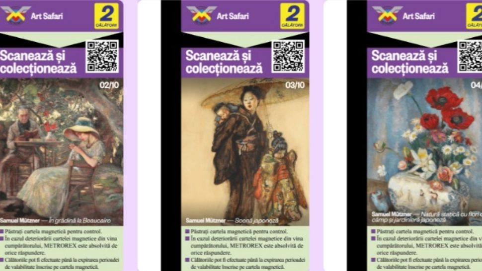 FOTO | Prima colecţie de artă pe cartelele de metrou. De când vor fi la chioșcuri