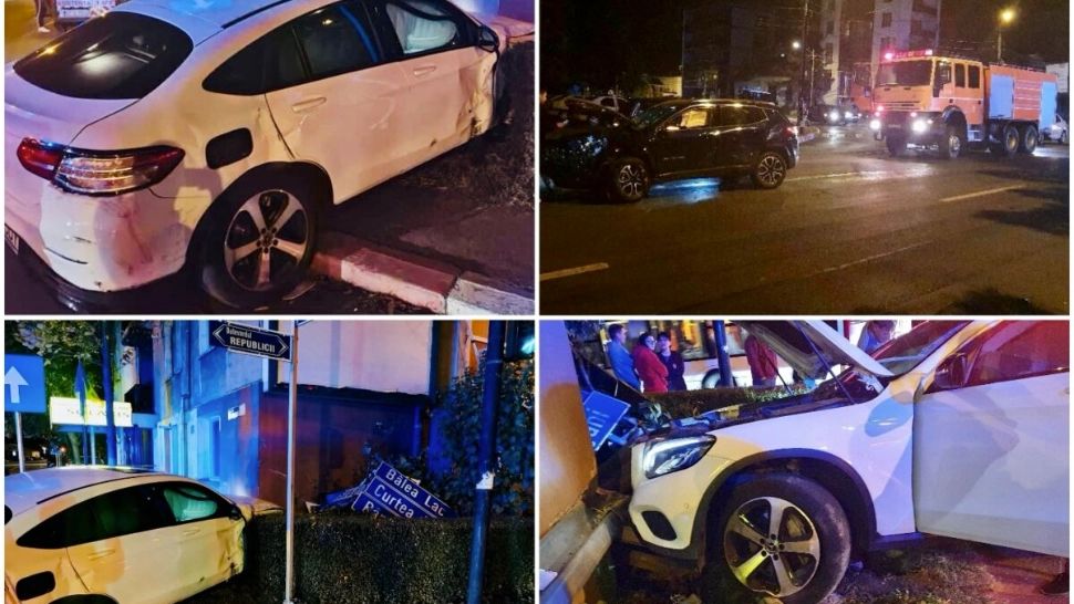 Accident cumplit în Argeș. 2 victime, în urma unui impact violent. Una dintre mașini s-a izbit de un bloc